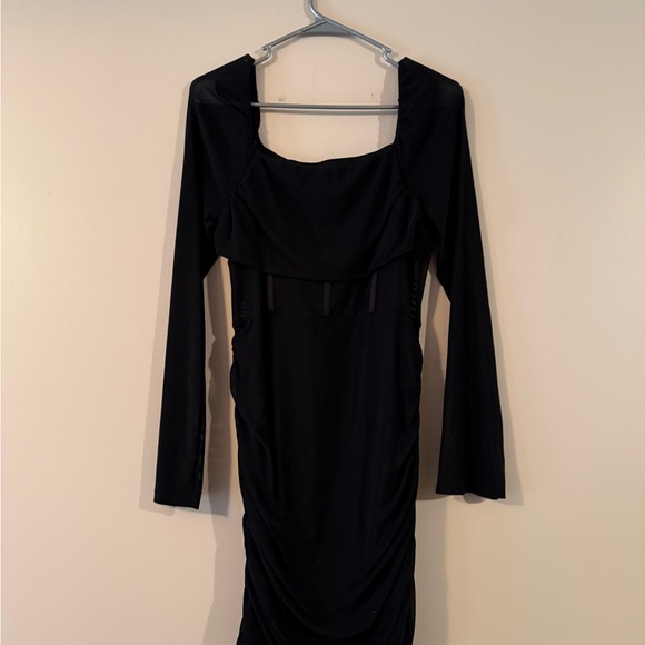 NWOT SHEIN Black Long Sleeve Dress - Picture 2 of 2
